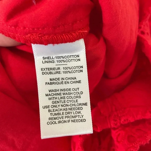 Likely Bayard Kittridge red lace off the shoulder romper - Picture 8 of 11